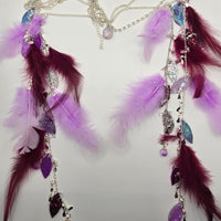 Connie - Lavender Feather Hair Jewelry Headpiece - Shop Moxxc
