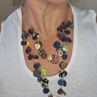 Traci - Animal Print Layered Cross Necklace - Shop Moxxc
