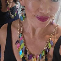 Natalia - Multicolored Animal Print Layered Necklace - Shop Moxxc