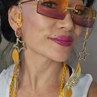 Nikki - Gold Glittery Eyewear Chains - Shop Moxxc
