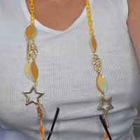 Nikki - Gold Glittery Eyewear Chains - Shop Moxxc