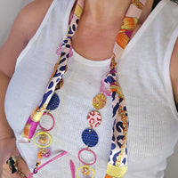 Liz - Multicolored Scarf Eyewear Chain - Shop Moxxc