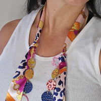 Liz - Multicolored Scarf Eyewear Chain - Shop Moxxc