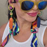 Dana - Multicolored Scarf Eyewear Chain - Shop Moxxc