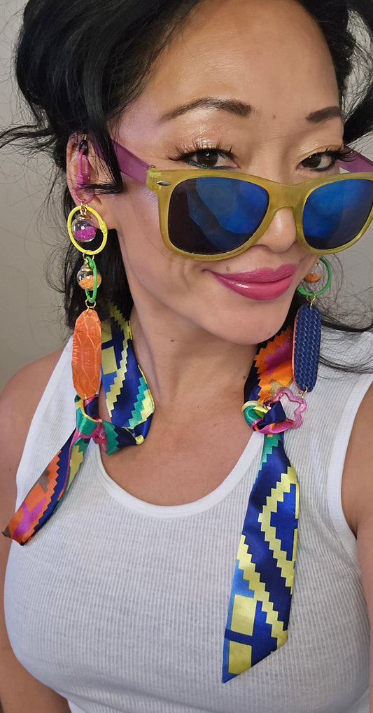 Dana - Multicolored Scarf Eyewear Chain - Shop Moxxc