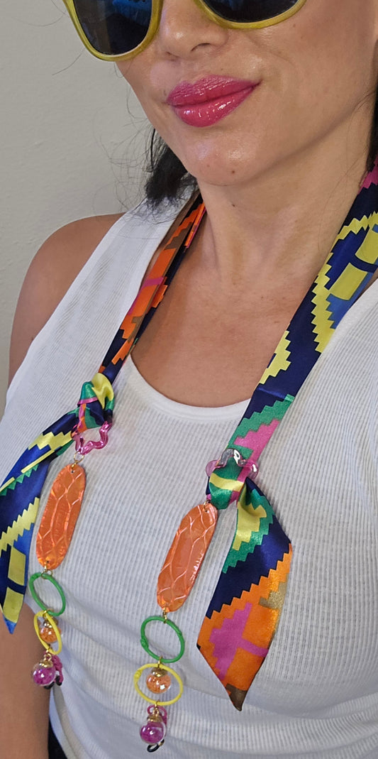 Dana - Multicolored Scarf Eyewear Chain - Shop Moxxc