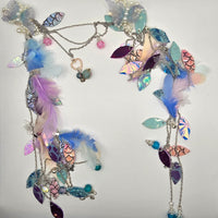 Rochelle - Pastel Feather Hair Jewelry Headpiece - Shop Moxxc