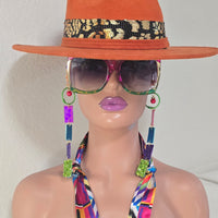 Sandy - Multicolored Glittery Scarf Eyewear Chain - Shop Moxxc