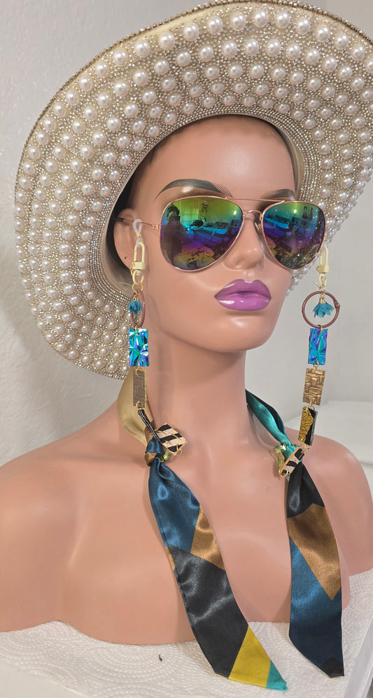 Robyn - Brown Scarf Eyewear Chain - Shop Moxxc