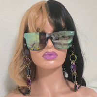 Kimi - Black Iridescent Eyewear Chain - Shop Moxxc