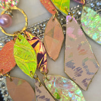Jocelyn - Multicolored Iridescent Dangle Earrings - Shop Moxxc