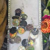 Susie - Neutral Round Dangle Earrings - Shop Moxxc