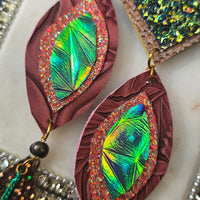 Rebekah - Sparkly Neutral Boho Long Dangle Earrings - Shop Moxxc
