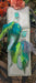 Heidi - Turquoise Glittery Feather Earrings - Shop Moxxc