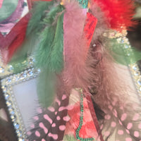 JoAnna - Red Pink Feather Earrings - Shop Moxxc