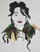 Melissa - Green Animal Print Feather Earrings - Shop Moxxc