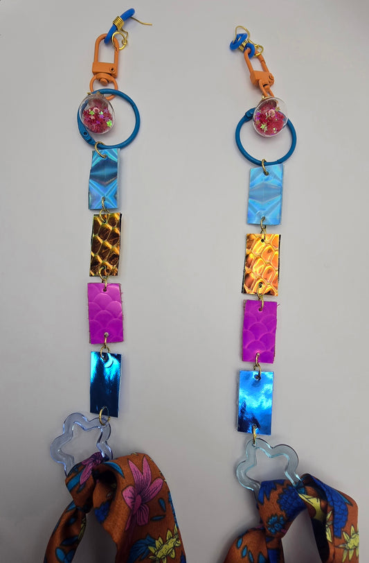 Abby - Multicolored Orange Eyewear Chain Shimmery - Shop Moxxc