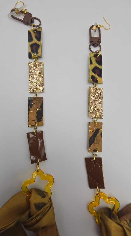 Bethany - Mustard Yellow Scarf Eyewear Chain - Shop Moxxc