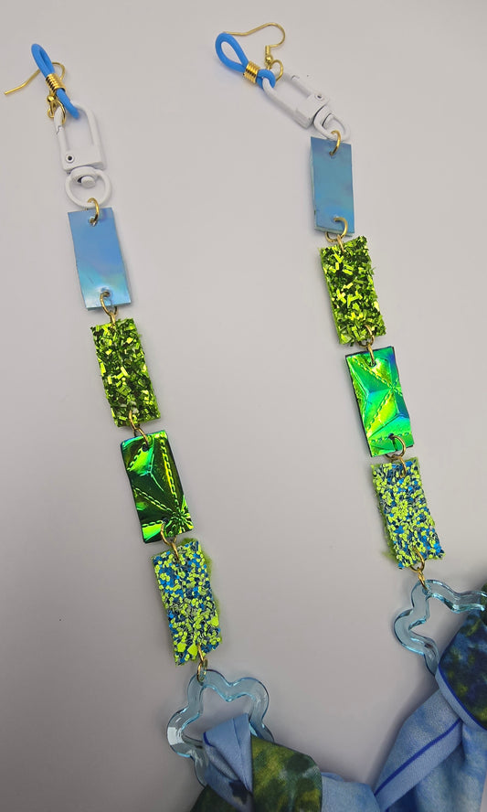 Kara - Blue Scarf Eyewear Chains - Shop Moxxc