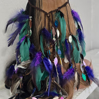 Courtney - Purple Long Feather Hair Jewelry Headpiece - Shop Moxxc
