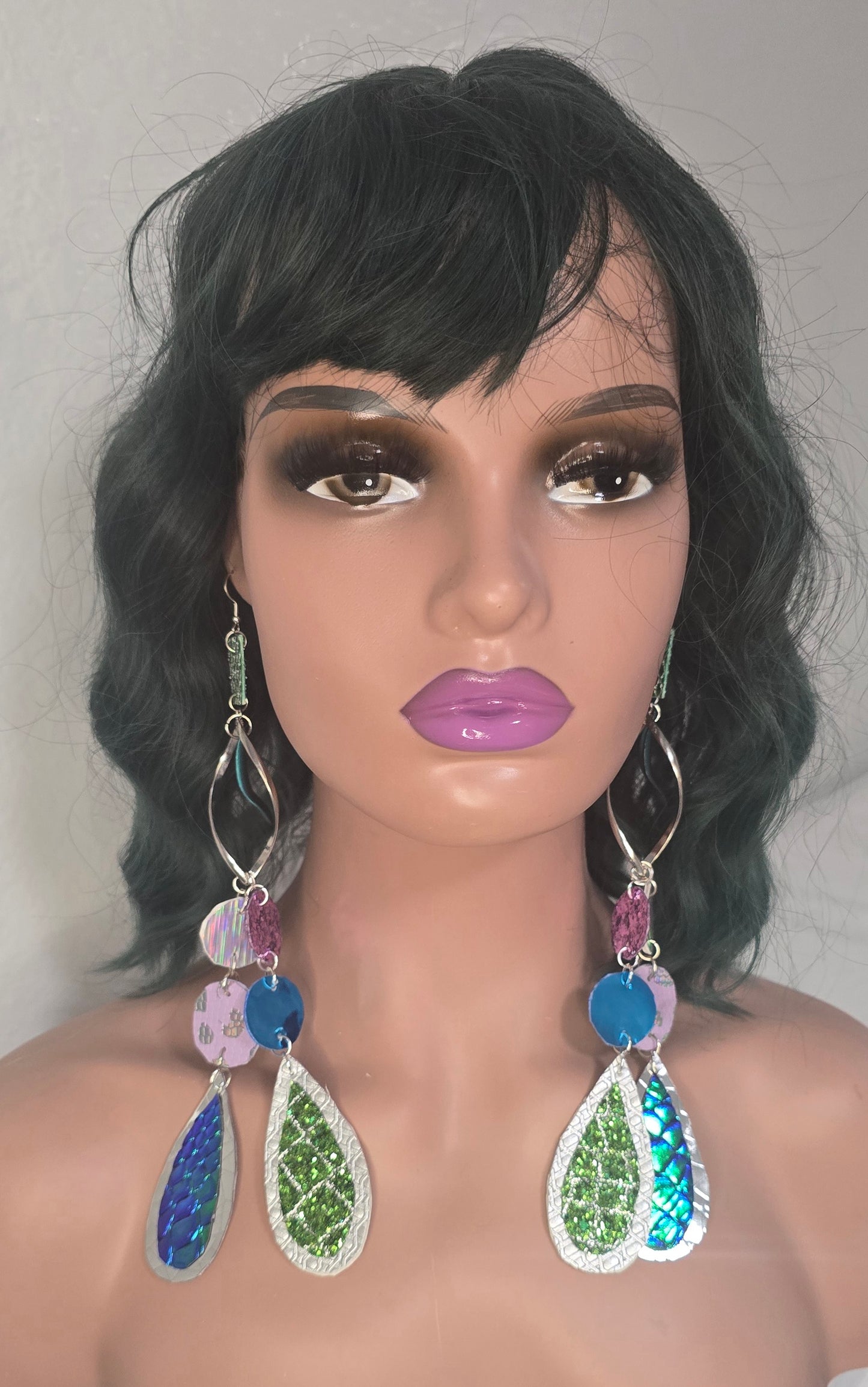 Patricia - Multicolored Long Dangle Earrings - Shop Moxxc