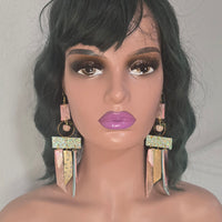 Cheryl - Pastel Iridescent Fringe Earrings - Shop Moxxc