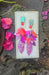Amanda - Hot Pink Multicolored Teardrop Chandelier Earrings
