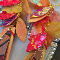 Autumn - Fall Colorful Multicolored Teardrop Earrings