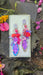 Anya - Purple Pink Leaf Teardrop Chandelier Earrings