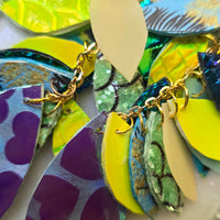 Lisa - Purple Pastel Teardrop Chandelier Earrings