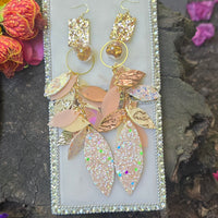 Brandi - Neutral Animal Print Chandelier Teardrop Earrings