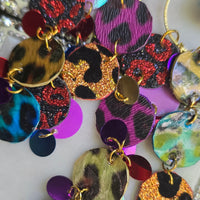 Susan - Multicolored Animal Print Funky Dangle Earrings