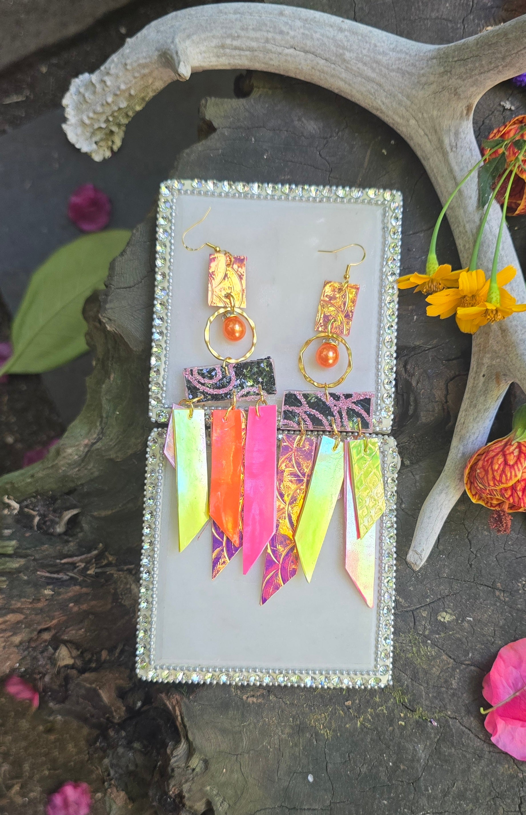 Paula - Bright Yellow Fringe Earrings
