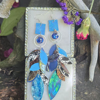 Pamela - Blue Long Teardrop Chandelier Earrings