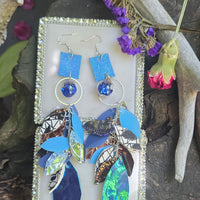 Pamela - Blue Long Teardrop Chandelier Earrings