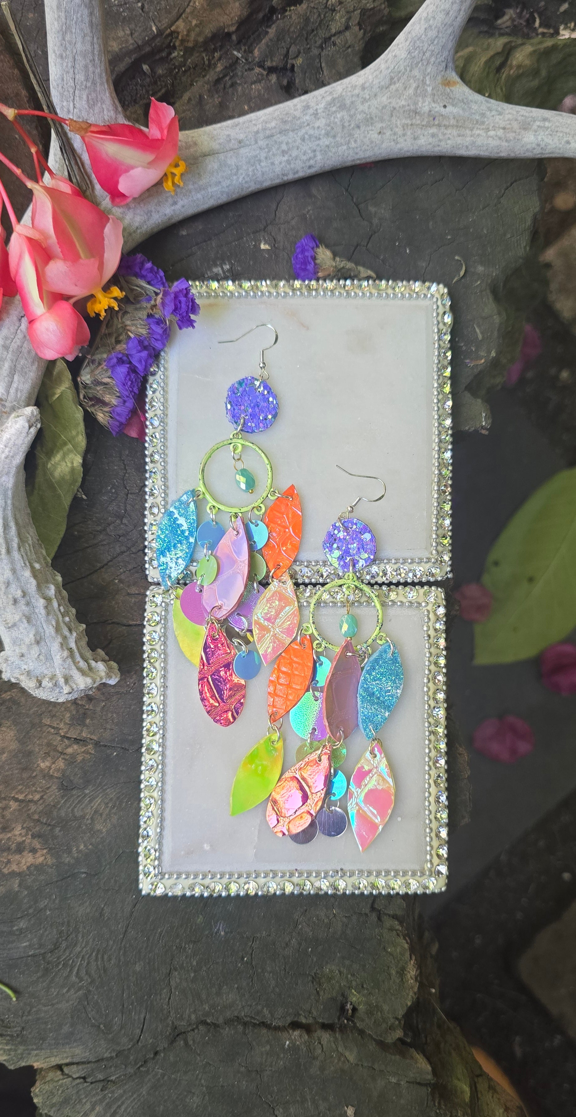 Rosanne - Pastel Multicolored Layered Earrings