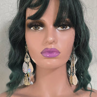 Annie - White Layered Statement Earrings