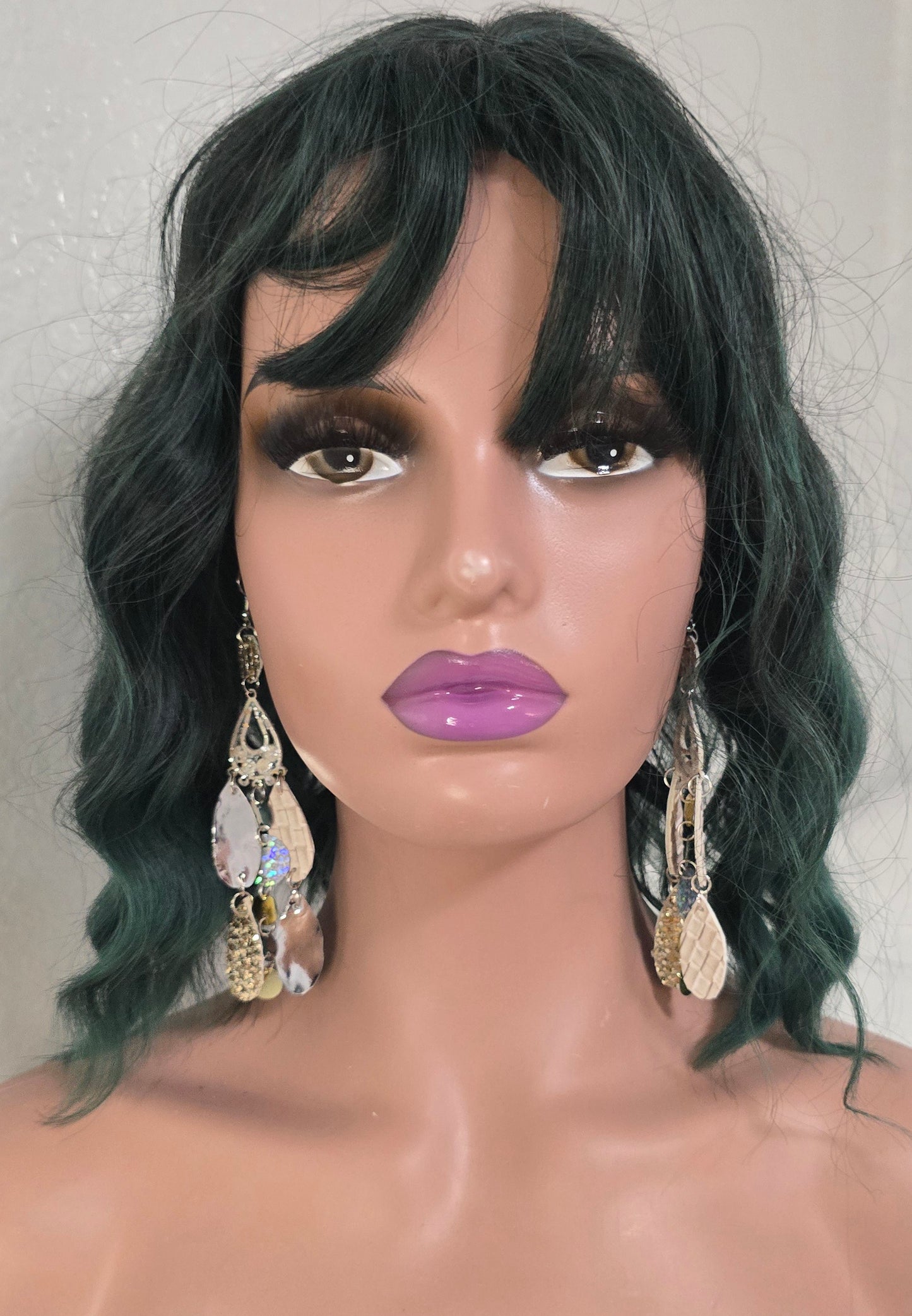 Annie - White Layered Statement Earrings
