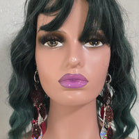 Andrea - Burgundy Layered Statement Earrings