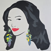 Lisa - Purple Pastel Teardrop Chandelier Earrings