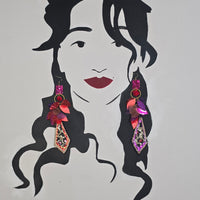 Adrienne - Bright Animal Print Teardrop Earrings