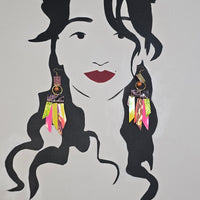 Paula - Bright Yellow Fringe Earrings