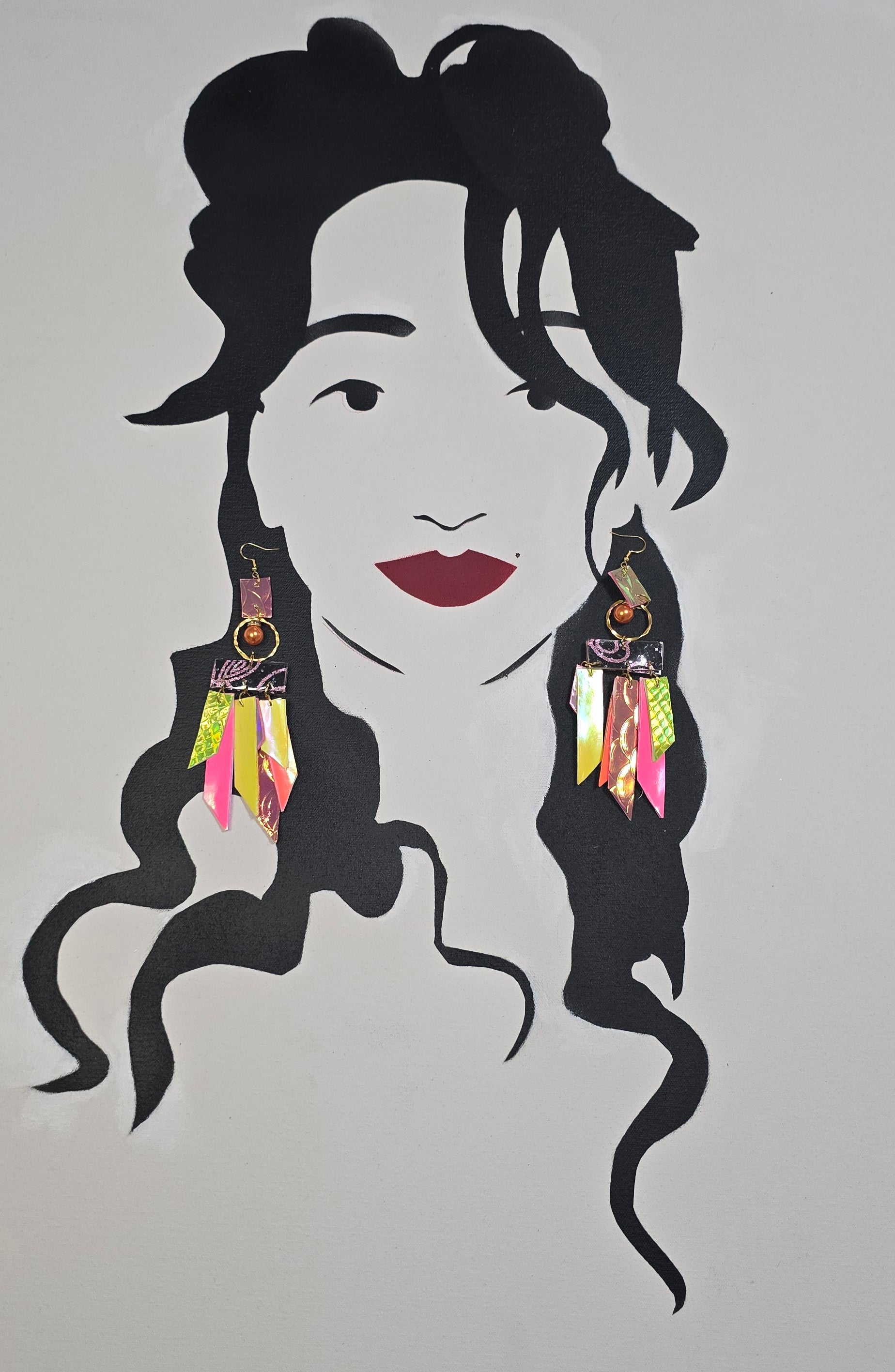 Paula - Bright Yellow Fringe Earrings
