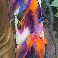 Wendy - Colorful Boho Festival Feather Earrings