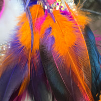 Wendy - Colorful Boho Festival Feather Earrings