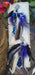 Seline - Blue Animal Print Long Feather Earrings