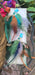 Jacqui - Blue Green Boho Feather Earrings