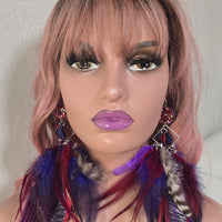 Kristine - Purple Red Boho Earrings