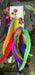 Lorraine - Rainbow Extra Long Feather Earrings