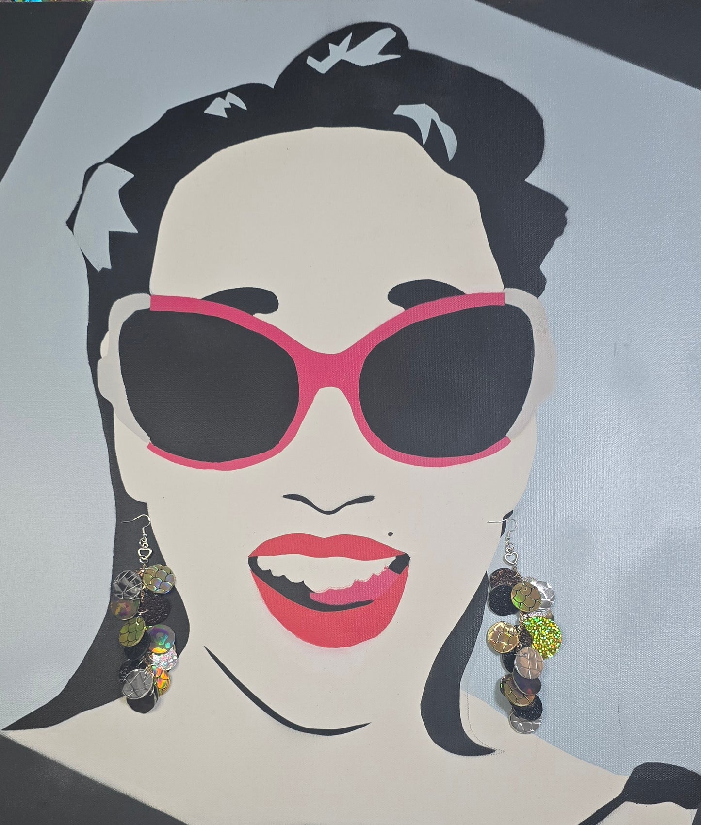 Jaimee - Neutral Multicolored Gold Dangle Earrings